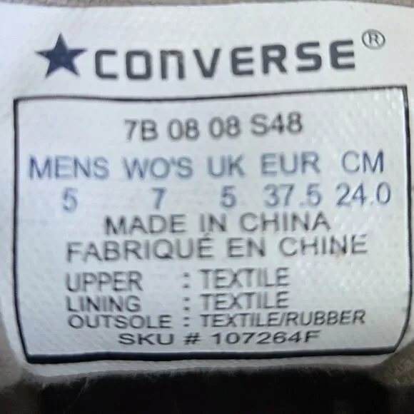 Converse Chuck Taylor All Star Patchwork Slip On Black/ Gray/ Tan Y2K Wos Size 7 - Picture 7 of 10